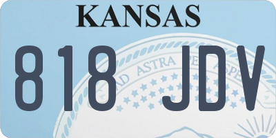 KS license plate 818JDV