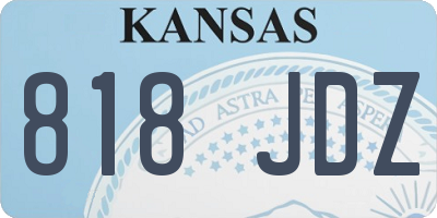 KS license plate 818JDZ