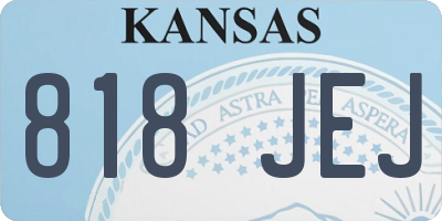 KS license plate 818JEJ
