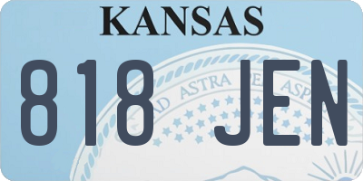 KS license plate 818JEN