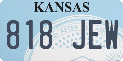 KS license plate 818JEW