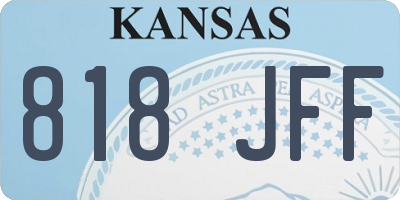 KS license plate 818JFF