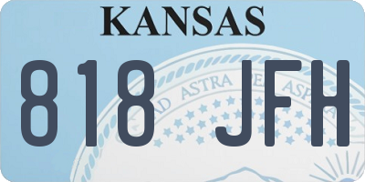 KS license plate 818JFH