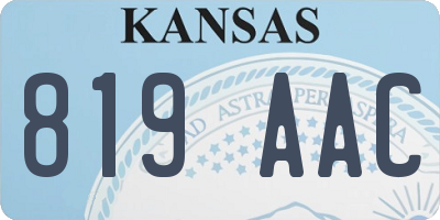 KS license plate 819AAC