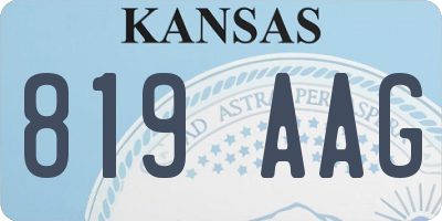 KS license plate 819AAG