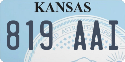 KS license plate 819AAI