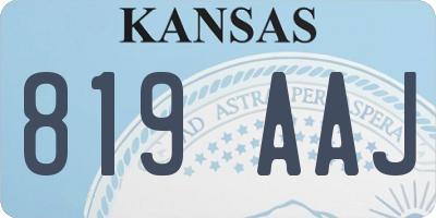 KS license plate 819AAJ