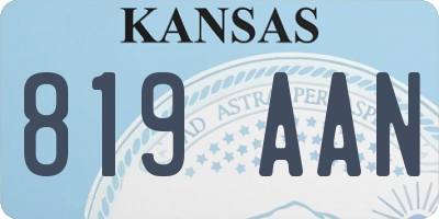 KS license plate 819AAN