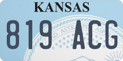 KS license plate 819ACG