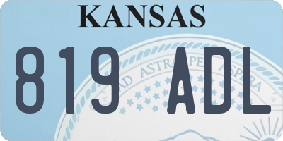 KS license plate 819ADL