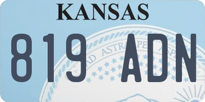 KS license plate 819ADN