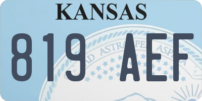 KS license plate 819AEF