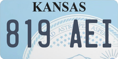 KS license plate 819AEI