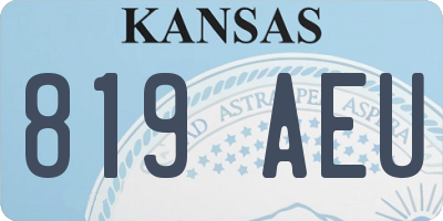 KS license plate 819AEU