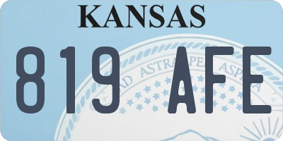 KS license plate 819AFE