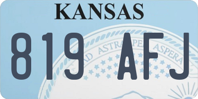 KS license plate 819AFJ