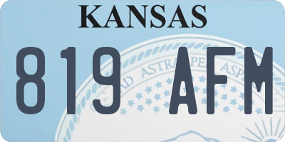 KS license plate 819AFM
