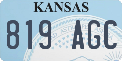 KS license plate 819AGC