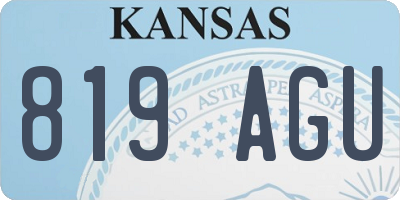 KS license plate 819AGU