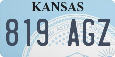 KS license plate 819AGZ