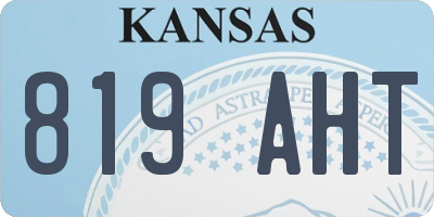 KS license plate 819AHT