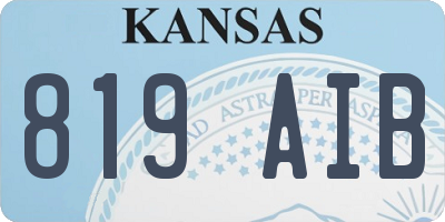 KS license plate 819AIB