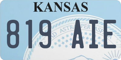 KS license plate 819AIE