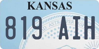 KS license plate 819AIH