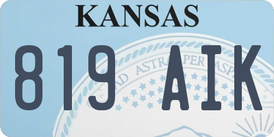 KS license plate 819AIK