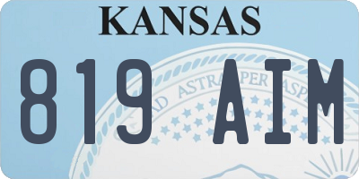 KS license plate 819AIM