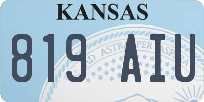 KS license plate 819AIU
