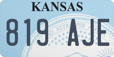 KS license plate 819AJE