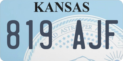 KS license plate 819AJF
