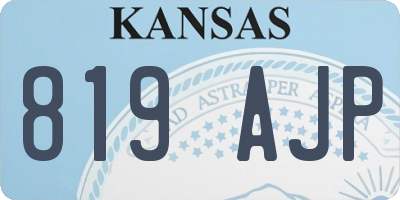 KS license plate 819AJP