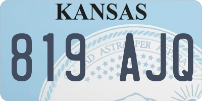 KS license plate 819AJQ