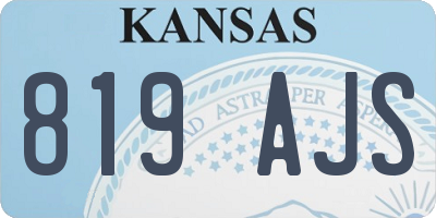 KS license plate 819AJS