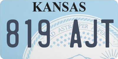 KS license plate 819AJT