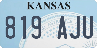 KS license plate 819AJU