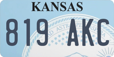 KS license plate 819AKC