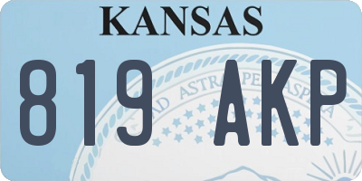KS license plate 819AKP
