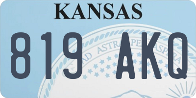 KS license plate 819AKQ