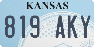 KS license plate 819AKY