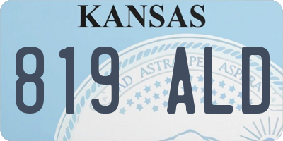 KS license plate 819ALD