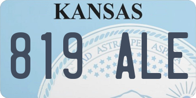 KS license plate 819ALE