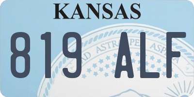 KS license plate 819ALF