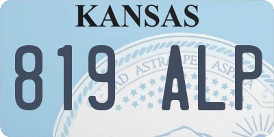 KS license plate 819ALP