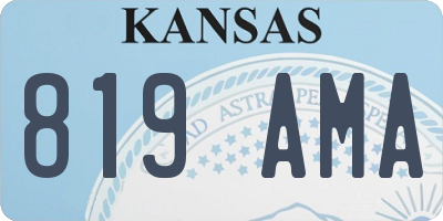 KS license plate 819AMA