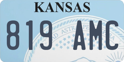 KS license plate 819AMC