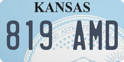 KS license plate 819AMD