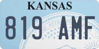 KS license plate 819AMF